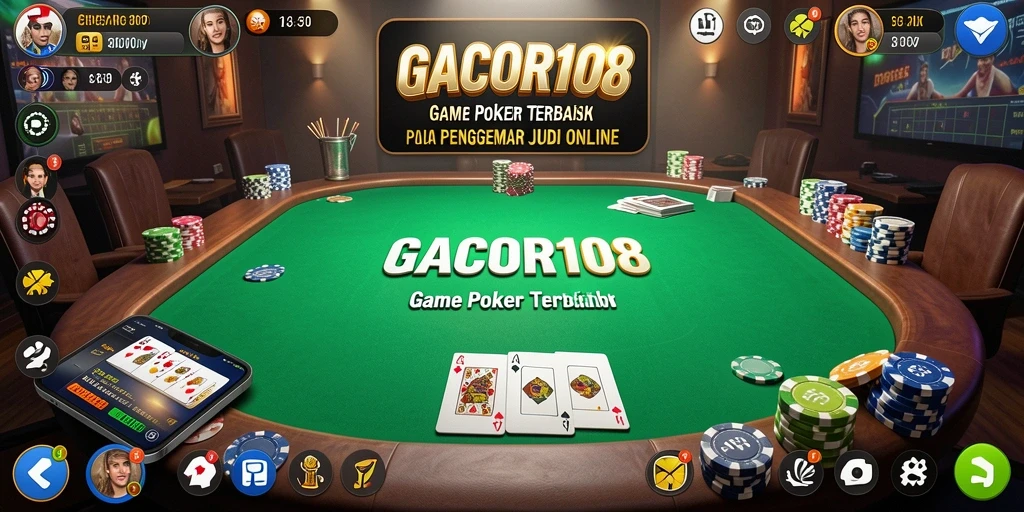 Tangkapan layar gameplay Poker GACOR108 yang menarik dan penuh aksi.
