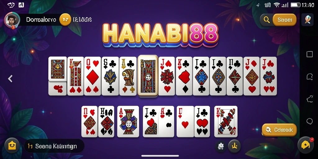 Tampilan gameplay seru dan interaktif dalam HANABI88.