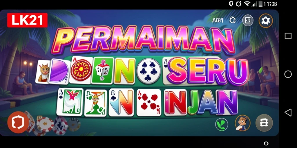 Tampilan gameplay menarik dari LK21 dengan domino yang seru.