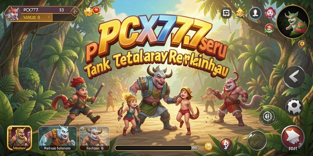 Screenshot utama PCX777 menampilkan suasana petualangan yang mendebarkan.