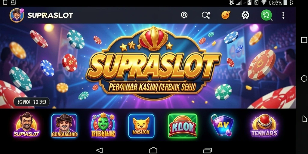 Screenshot SUPRASLOT menampilkan gameplay Kasino yang seru dan mendebarkan.