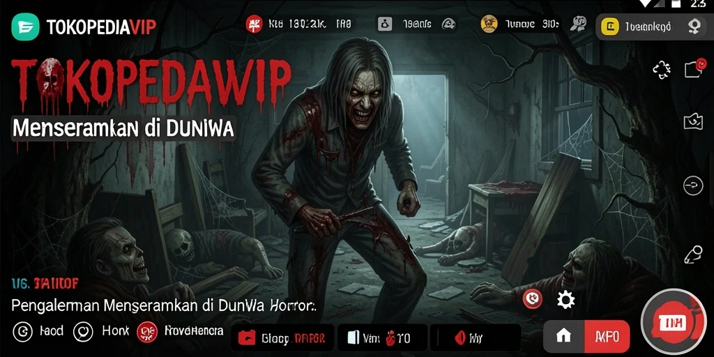 Gameplay ketegangan dalam TOKOPEDIAVIP yang menyeramkan.